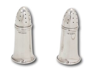 Overview of the Sterling Silver Artillery Shell Condiment Set