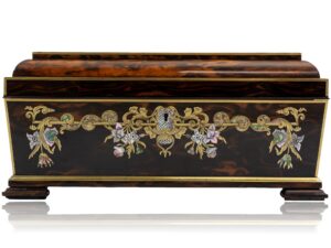 Front of the Coromandel Inlaid Sewing Box John Turrill