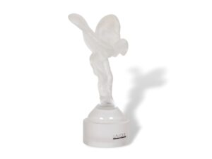 Front overview of the Lalique Spirit of Ecstasy Limited Edition Car Mascot