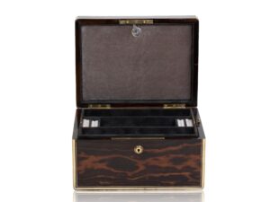 Front of the jewellery box opened showing the interior