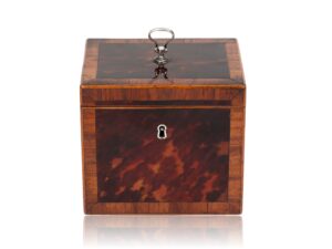 Front of the tortoiseshell tea caddy