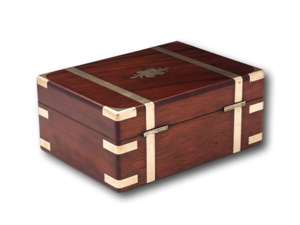 Rear overview of the solid mahogany jewellery box