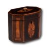 Side profile of the Georgian Harewood Tea Caddy