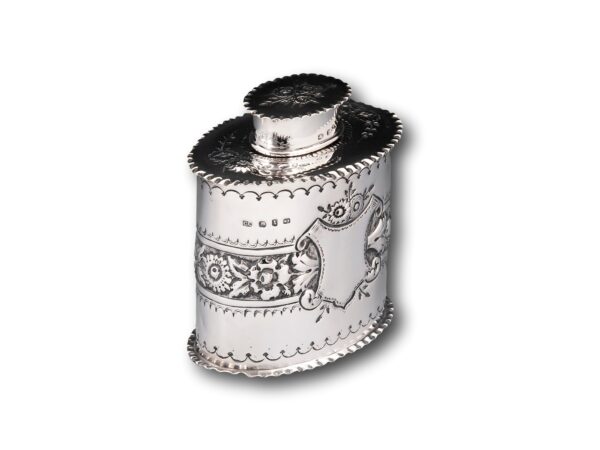 Rear of the Sterling Silver Tea Caddy