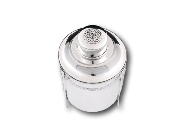 Top of the Sterling Silver Tea Caddy