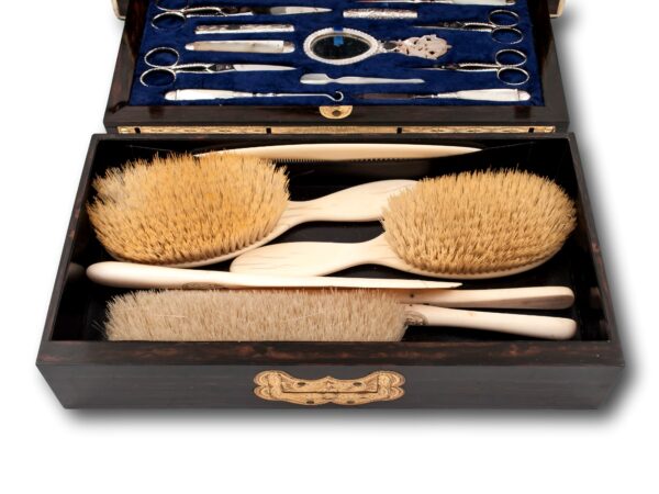 close up of the vanity tools in the pull out draw