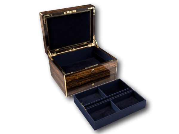Coromandel Jewellery Box by Halstaff & Hannaford with the top jewellery tray removed