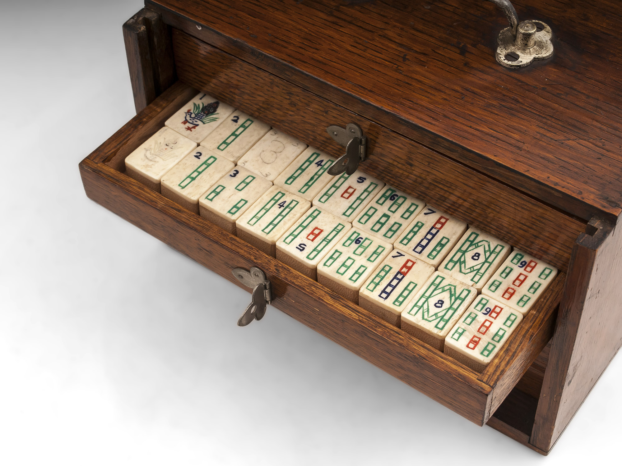 Antique Oak Mahjong Antiques | Goodger Mark Box