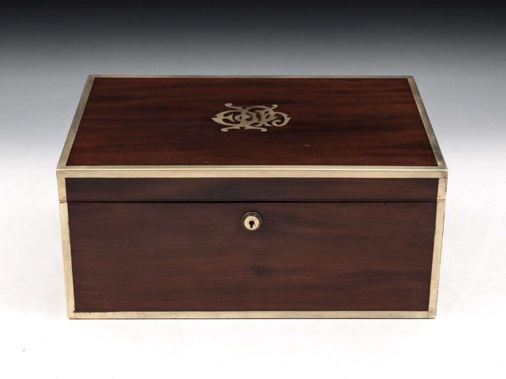 Antique Mahogany Brass Bound Military Box | Mark Goodger