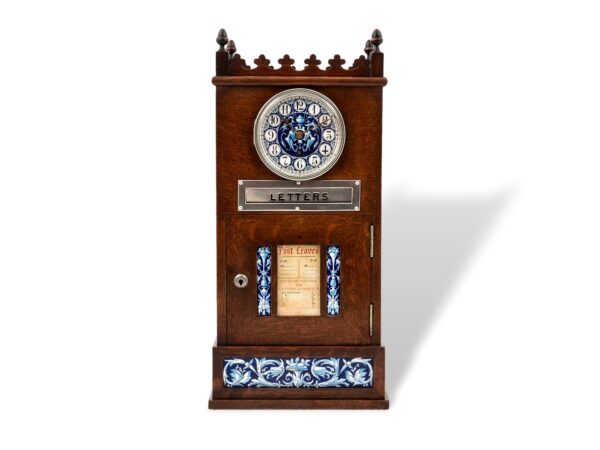 Front of the Aesthetic Movement Letter Box Clock