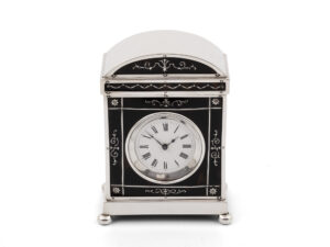 William Comyns Silver Clock front on