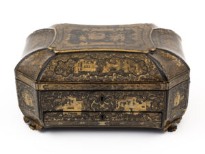 chinese sewing box top front view