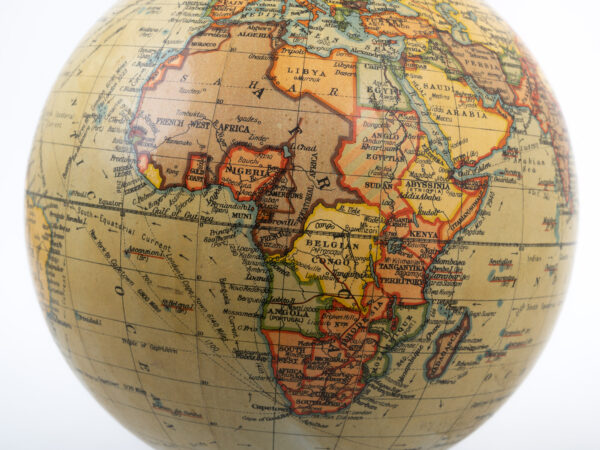 Geographia 8 inch Globe close up Africa