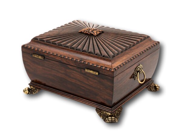 Rear overview of the Georgian Rosewood Jewellery Box