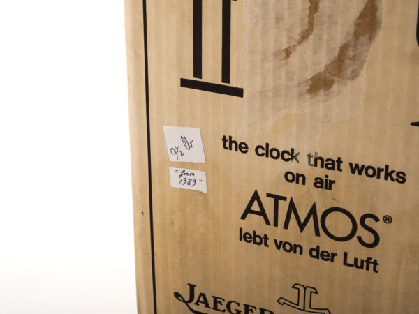 Jaeger-LeCoultre Atmos Clock original box close up