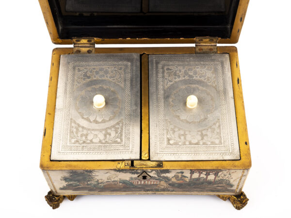 Chinese Tea Chest interior close up