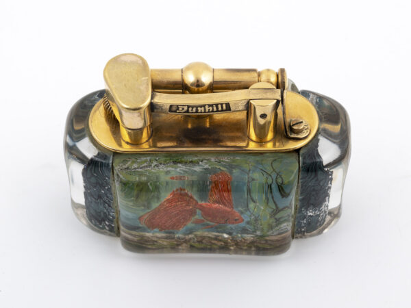Alfred Dunhill Aquarium Lighter top down view
