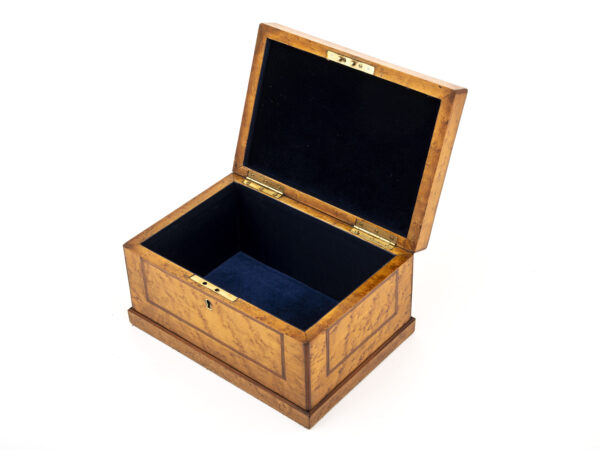 Antique jewellery box open angle