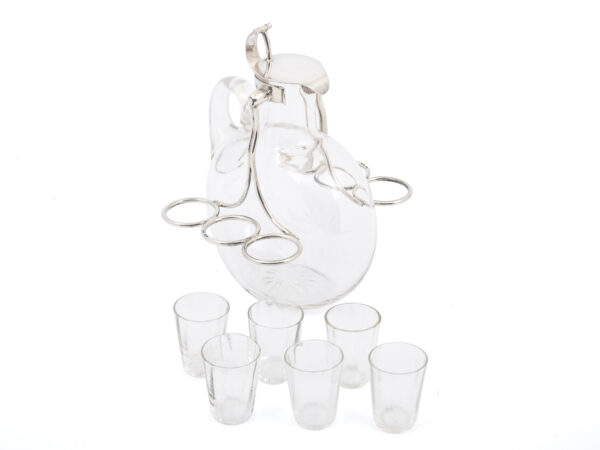 Hukin & Heath spirit decanter with shot glasses