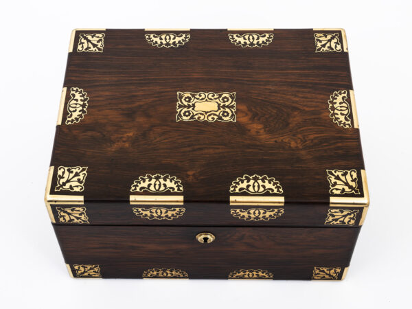 Rosewood Jewelry Box top down view