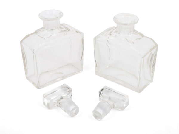 art deco decanters with stoppers removed