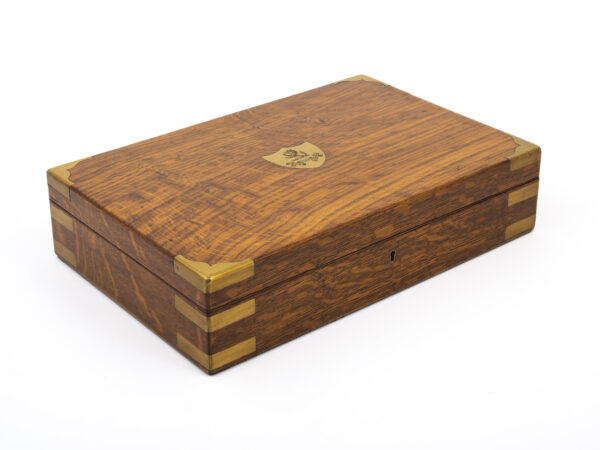 Large Oak Jewellery Box side angle