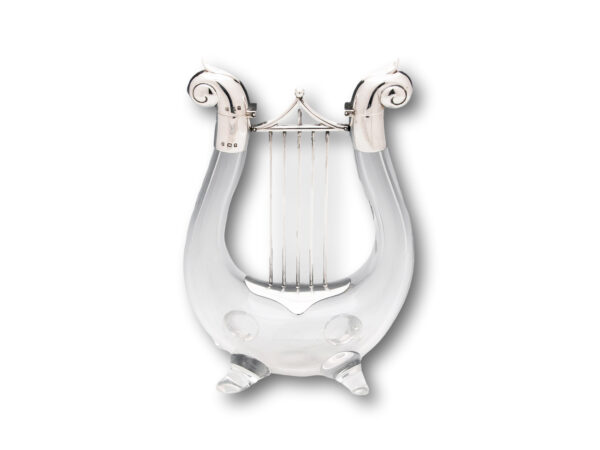 Over view of the Novelty Silver Mounted Lyre Decanter