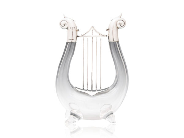 Overview of the Novelty Silver Mounted Lyre Decanter