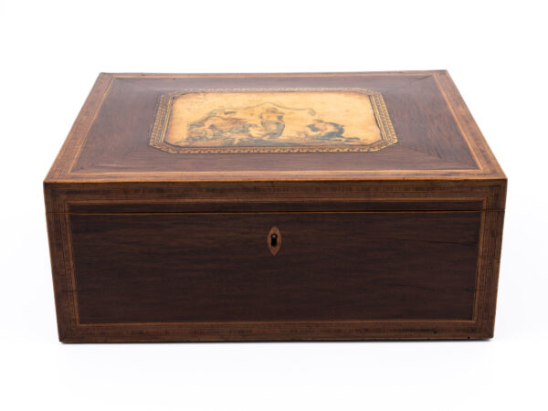 antique tunbridge sewing box