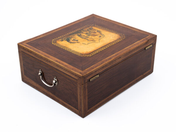 sewing box with print on the top