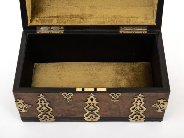antique box with velvet lining