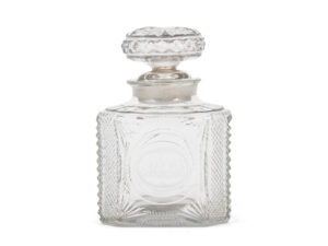 Antique glass tea caddy