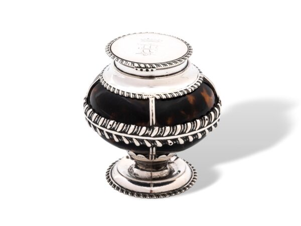 Overview of the Silver & Tortoiseshell Inkwell