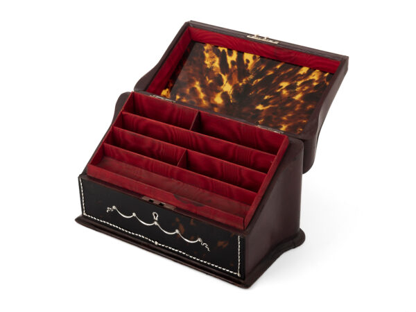 tortoiseshell stationery box open