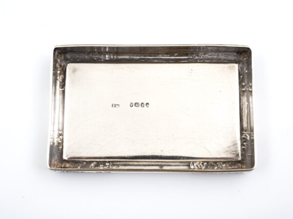 view of the silver tray