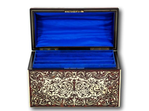 Boulle box showing its contents