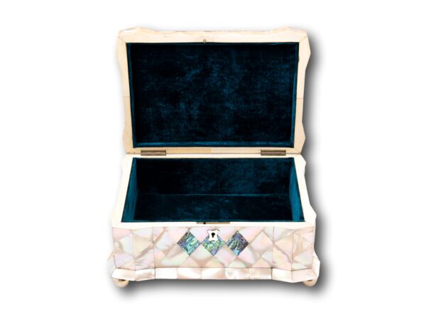 Interior of the Mother of Pearl Jewellery Box
