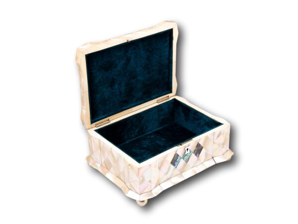 Interior of the Mother of Pearl Jewellery Box