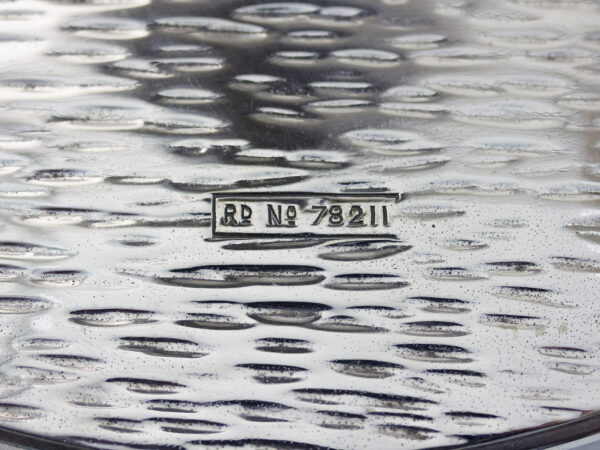 Close up of the registration number