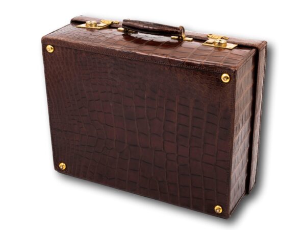 Base of the Art Deco Crocodile Luggage Case