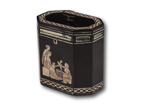 Front overview of the Georgian Henry Clay Tea Caddy