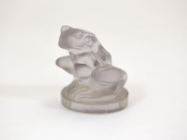 Overview of the Rene Lalique Frog Mascot removed from base