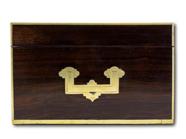 Side profile of the inlaid Rosewood box