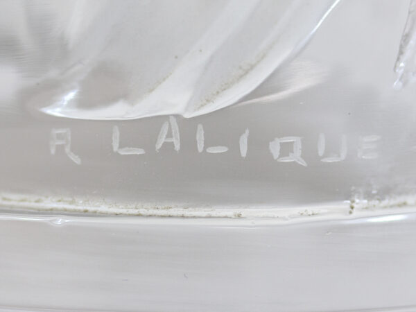 Close up of the Rene Lalique Engraved Signature
