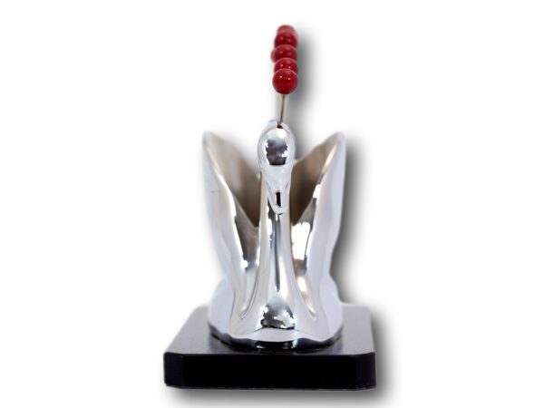 Front of the Art Deco Swan Cocktail Stick Holder