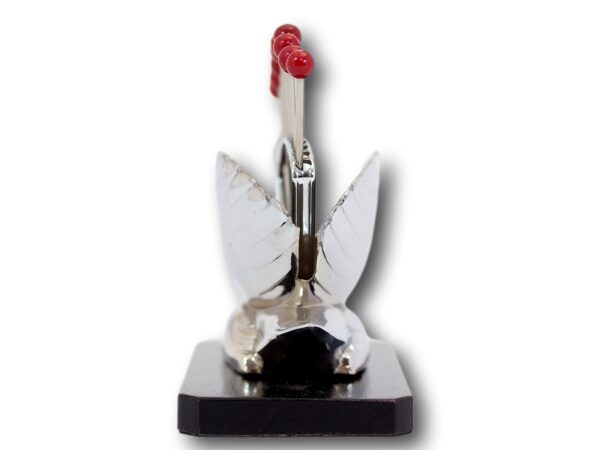 Rear of the Art Deco Swan Cocktail Stick Holder