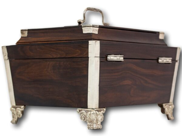 Rear overview of the Anglo Indian Sewing Box