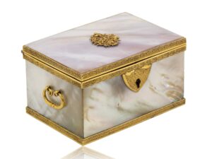 Over of the French Empire Mother of Pearl & Ormolu Box