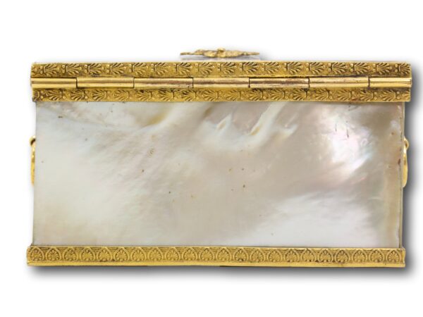 Rear of the French Empire Mother of Pearl & Ormolu Box