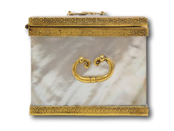 Side of the French Empire Mother of Pearl & Ormolu Box